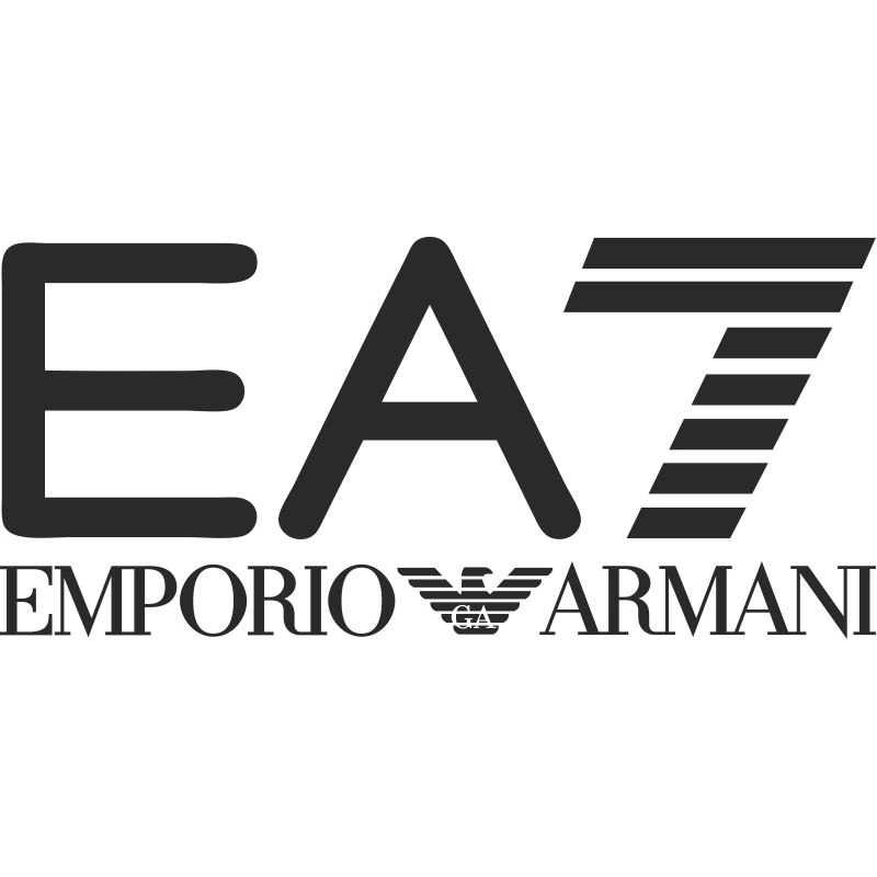 EA7 Emporio Armani logo featuring black text and a stylized eagle symbol.