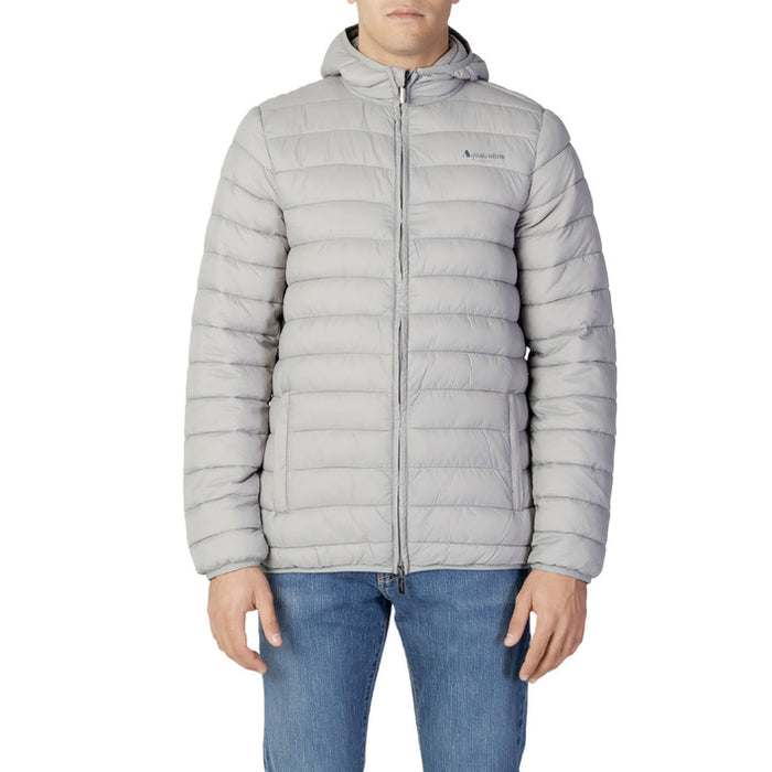 Aquascutum Herren Graue Kapuzenjacke mit Reißverschluss und Fronttaschen