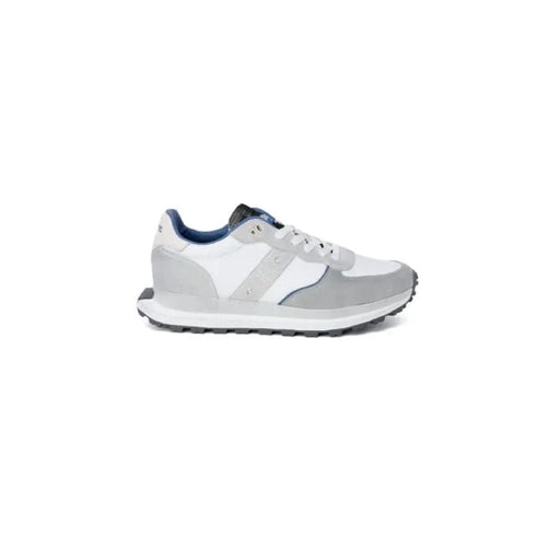 Athletic sneaker featuring white, gray, and navy blue accents from Blauer Men Sneakers