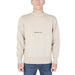 Beige Calvin Klein Jeans sweatshirt modeled for Calvin Klein Jeans Men Sweatshirts