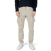 Beige cargo pants with multiple pockets modeled by a person in Replay Men Jeans