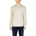 Beige crewneck sweater with long sleeves from Calvin Klein Jeans Men Knitwear