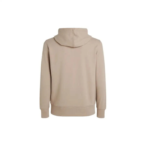 Beige hooded sweatshirt from the back in Calvin Klein Men Sweatshirts collection