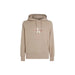 Beige hooded sweatshirt featuring Calvin Klein logo for men from Calvin Klein