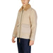 Beige shearling jacket with pockets and zipper from Hydra Clothing Men Jacket collection