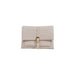 Beige leather clutch purse with gold clasp from Coccinelle Women Bag collection