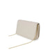 Beige leather clutch purse with gold chain strap from Love Moschino Women Bag