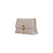 Beige leather handbag featuring gold hardware closure from Coccinelle Women Bag range