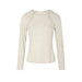 Beige long-sleeved knit top with crew neckline from Morgan De Toi Women’s collection