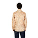 Beige patterned button-up shirt displayed from behind for Alviero Martini Prima Classe