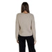 Beige ribbed knit sweater back view from Vila Clothes Women Cardigan collection