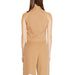 Beige sleeveless turtleneck top back view from Rinascimento Women Blazer collection