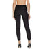 Black ankle-length slim fit trousers by Sandro Ferrone designed for women