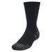 Black Under Armour athletic sock featuring gray reinforced heel and toe areas