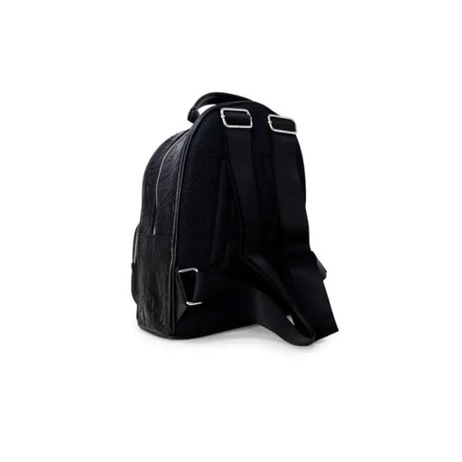 Black adjustable strap backpack with multiple compartments from Armani Exchange Women Bag