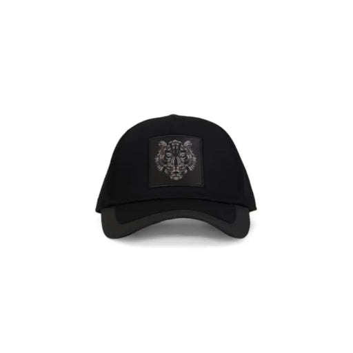 Black baseball cap featuring a gray tiger emblem for Antony Morato Women Cap