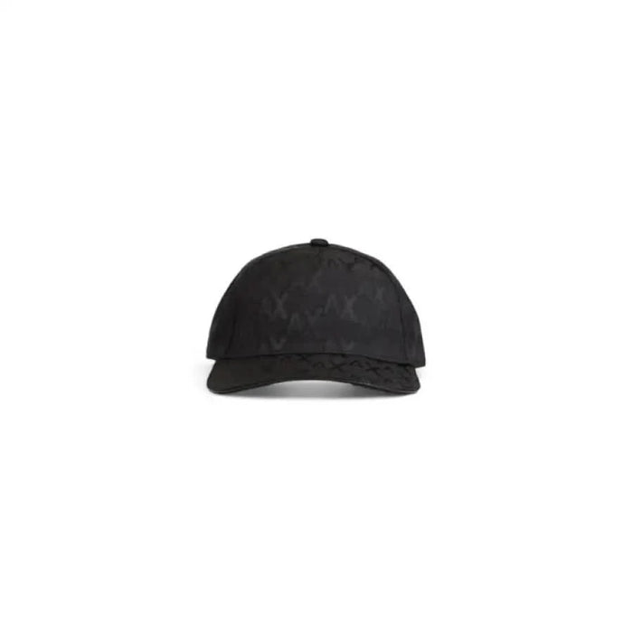 Black curved brim baseball cap from Armani Exchange for men