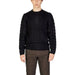 Black cable-knit crewneck sweater from Hamaki-ho Men Knitwear collection