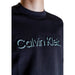 Black Calvin Klein sweatshirt with light blue embroidered logo from Calvin Klein Men Sweatshirts