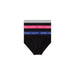 Black Calvin Klein underwear with colorful waistbands featuring the brand name