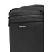 Black Calvin Klein bag featuring textured fabric and zipper compartments for men