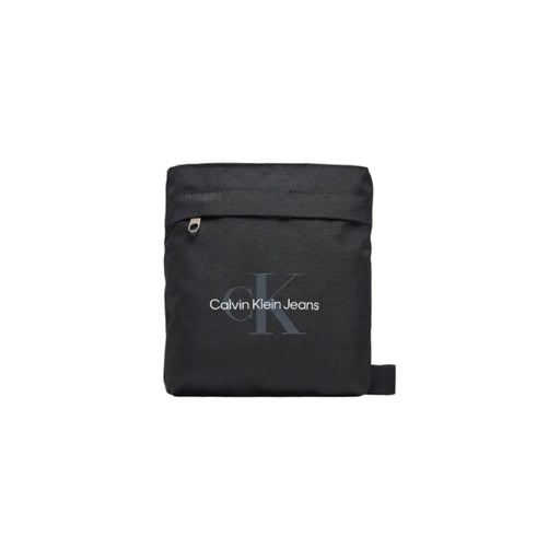 Black Calvin Klein Jeans crossbody bag with zipper pocket for men, ideal shopper accessory