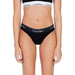 Black Calvin Klein women’s underwear featuring a white logo waistband