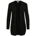 Vila Clothes Women’s Urban Black Cardigan Sweater with Long Sleeves and V Neckline