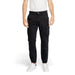 Gas - Gas Men Trousers: Black cargo pants with side pockets and elastic cuffs