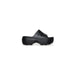 Black platform sole Crocs-style clog - Crocs Women Slippers