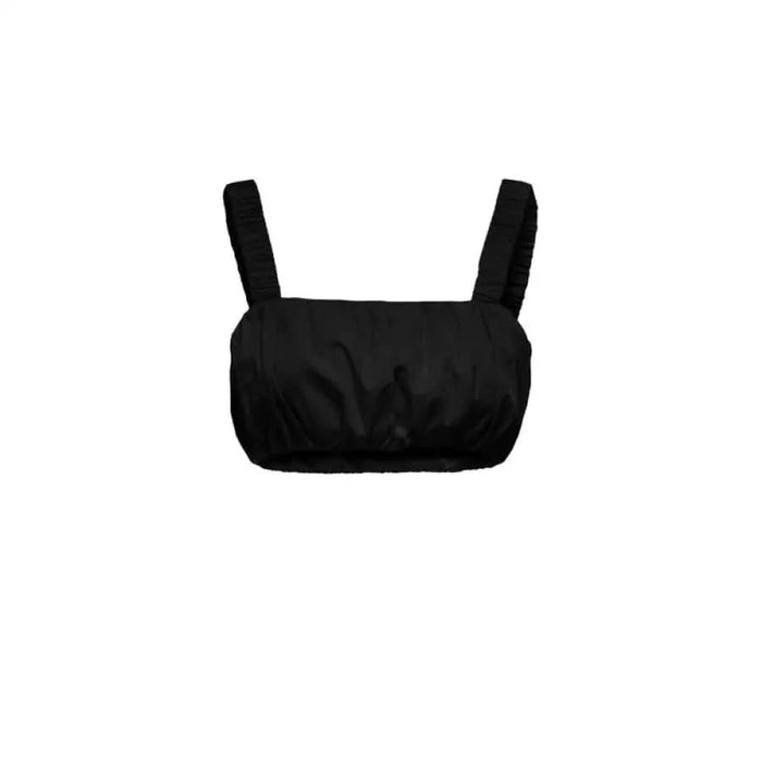 Black crop top with wide shoulder straps from Only Women for stylish casual wear