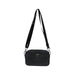 Black crossbody bag with triangular logo and adjustable strap from Guess Men’s collection