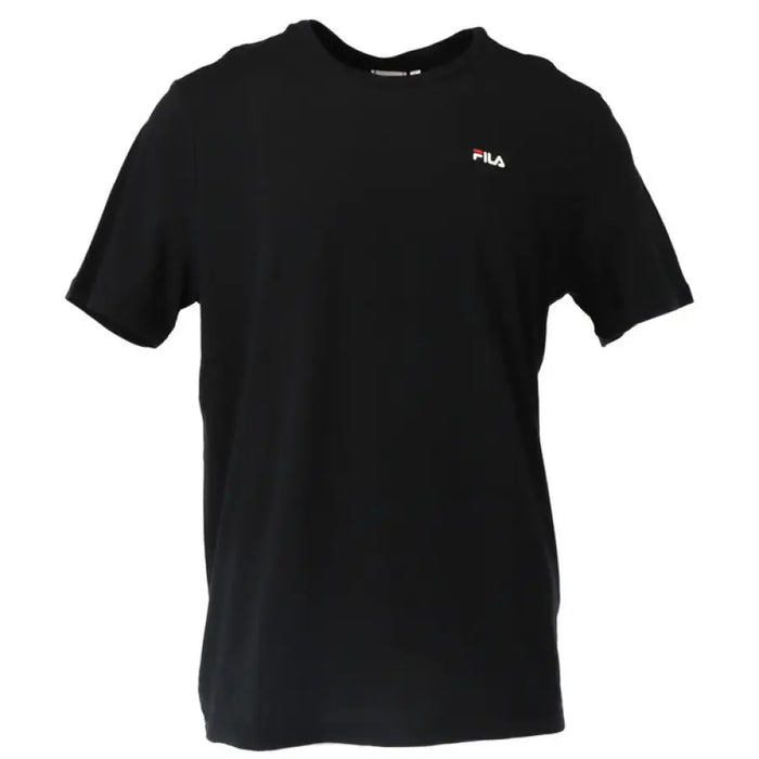 Black Fila Men T-Shirt featuring a small logo on the chest for casual style