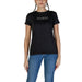 Black Guess logo t-shirt for women with short sleeves from the Guess Active collection