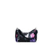 Black handbag with pink and purple floral print by Desigual for women