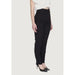 Black high-waisted slim-fit trousers with pointed stiletto heels - Silence Women Trousers