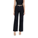 Black high-waisted wide-leg jeans with cropped ankle length by Vero Moda for women