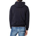 Back view of Black hooded sweatshirt over blue jeans Armani Exchange Men Sweatshirts