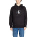 Black hooded sweatshirt with CK logo from Calvin Klein Men Sweatshirts collection