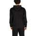 Black hooded sweatshirt displayed from the back for Icon Men Sweatshirts