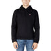 Black hooded sweatshirt with red logo from Napapijri Men Sweatshirts collection