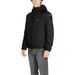 Black hooded winter jacket with zipper front by Blauer Men Jacket