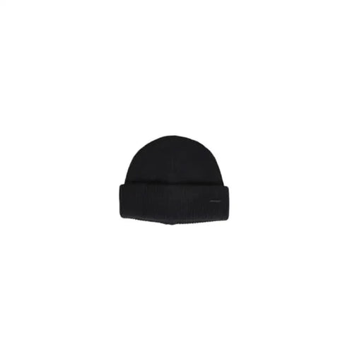 Black knit beanie with a folded brim from Antony Morato Men Cap collection