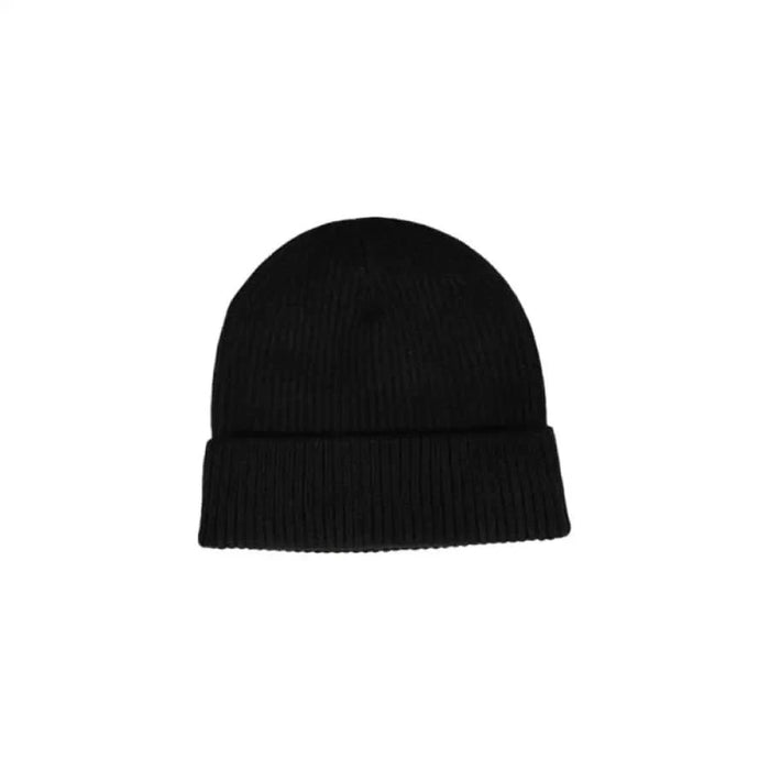 Black knit beanie with a folded brim from New Balance Men Cap collection