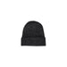 Black knit winter beanie with speckled pattern from Pieces Women Cap collection