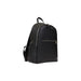 Black leather backpack with front zipper pocket from Armani Exchange men’s collection