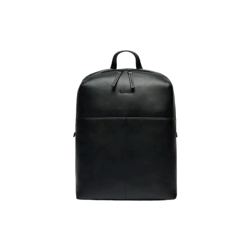 Black leather minimalist backpack from Calvin Klein Men Bag collection