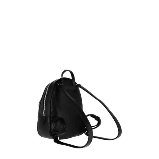 Black leather Guess Women Bag backpack with adjustable straps and zipper closure