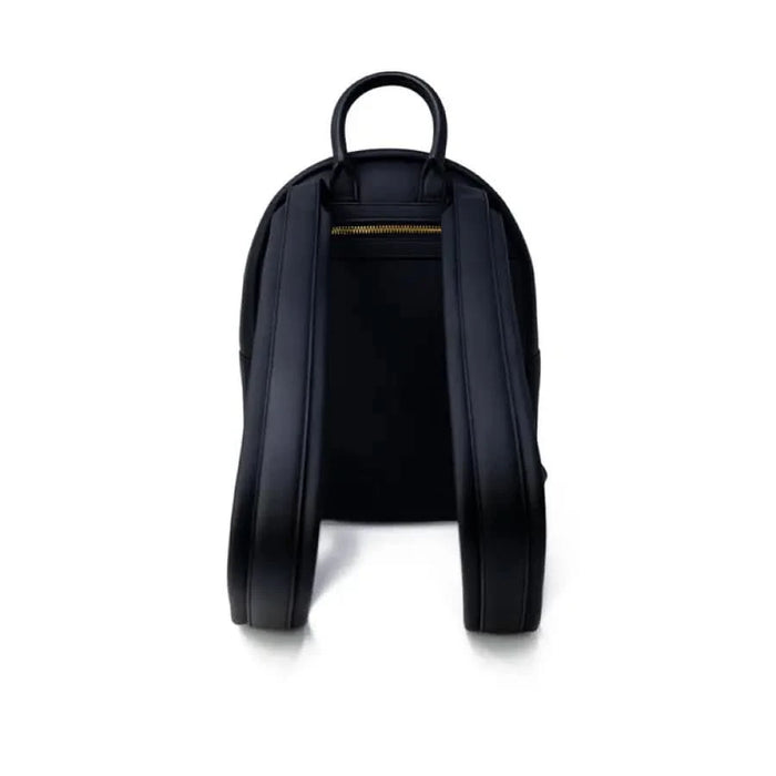 Black leather Love Moschino backpack with top handle and shoulder straps