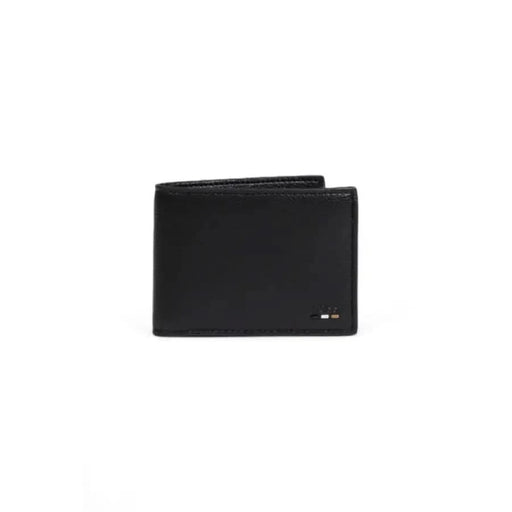 Black leather bifold wallet with logo - Boss Men Wallet by Boss